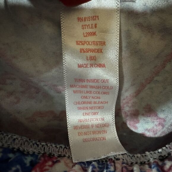 Girls Leggings Size L Pink Purple Geometric Pattern - Picture 5 of 6